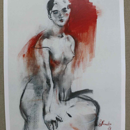Red and black - uniikki taidemaalaus Svetlana Ruoho
