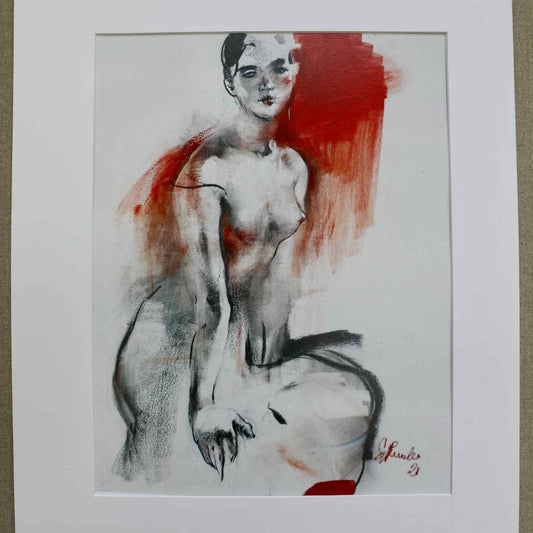Red and black - uniikki taidemaalaus Svetlana Ruoho