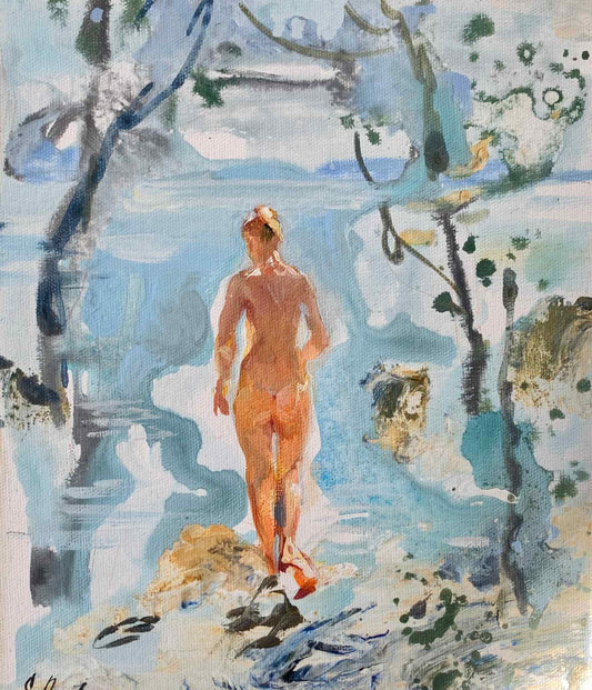 Päijänteen Venus. Keskipäivällä. - uniikki taidemaalaus Svetlana Ruoho