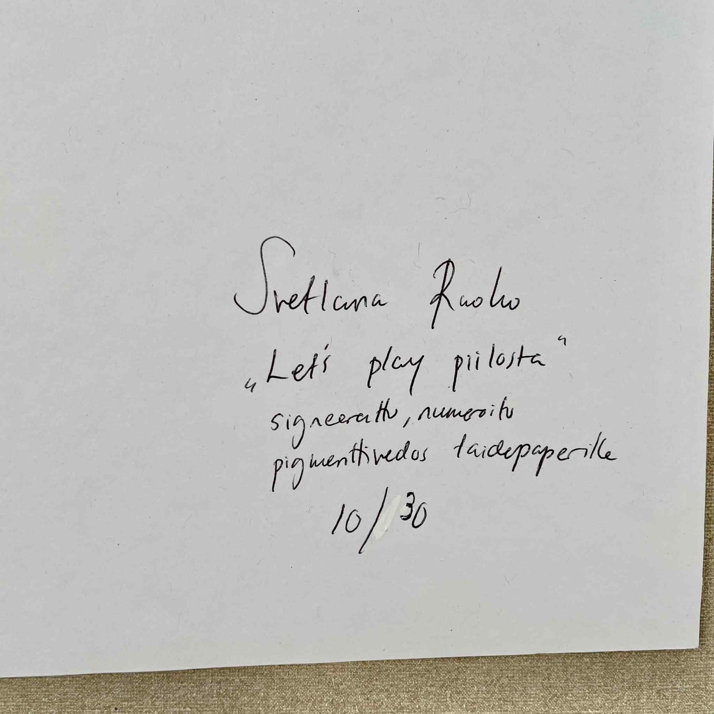 Let’s play piilosta. - uniikki taidemaalaus Svetlana Ruoho