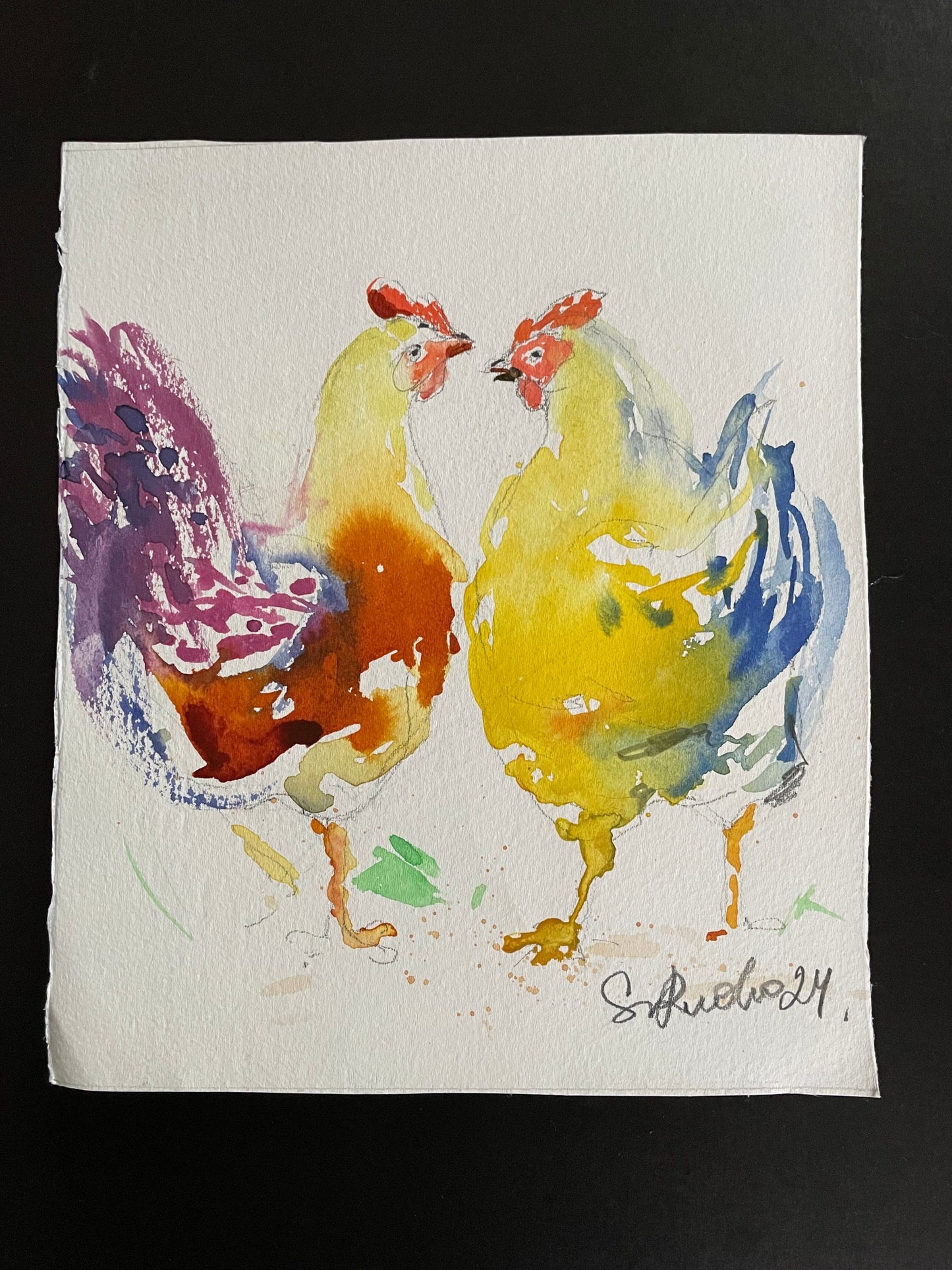 Kumpi on kauniimpi. Kanat. - uniikki taidemaalaus Svetlana Ruoho