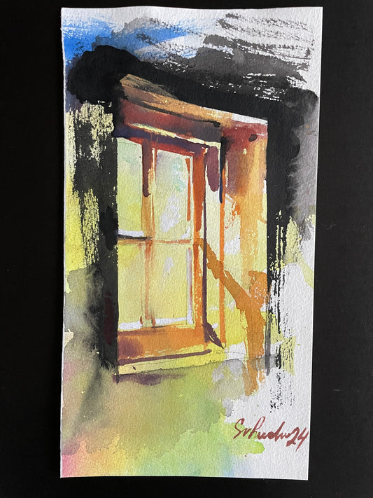 Lapsuuden tarinoita kesämökiltä. - uniikki taidemaalaus Svetlana Ruoho