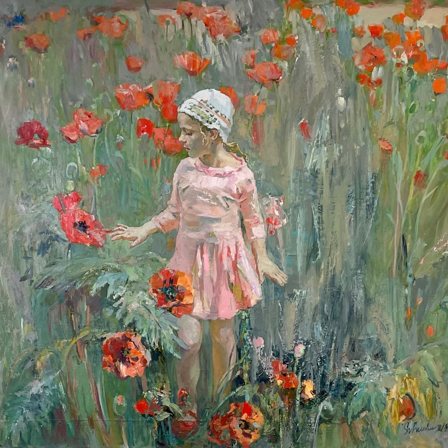 Kukinta-aika - uniikki taidemaalaus Svetlana Ruoho