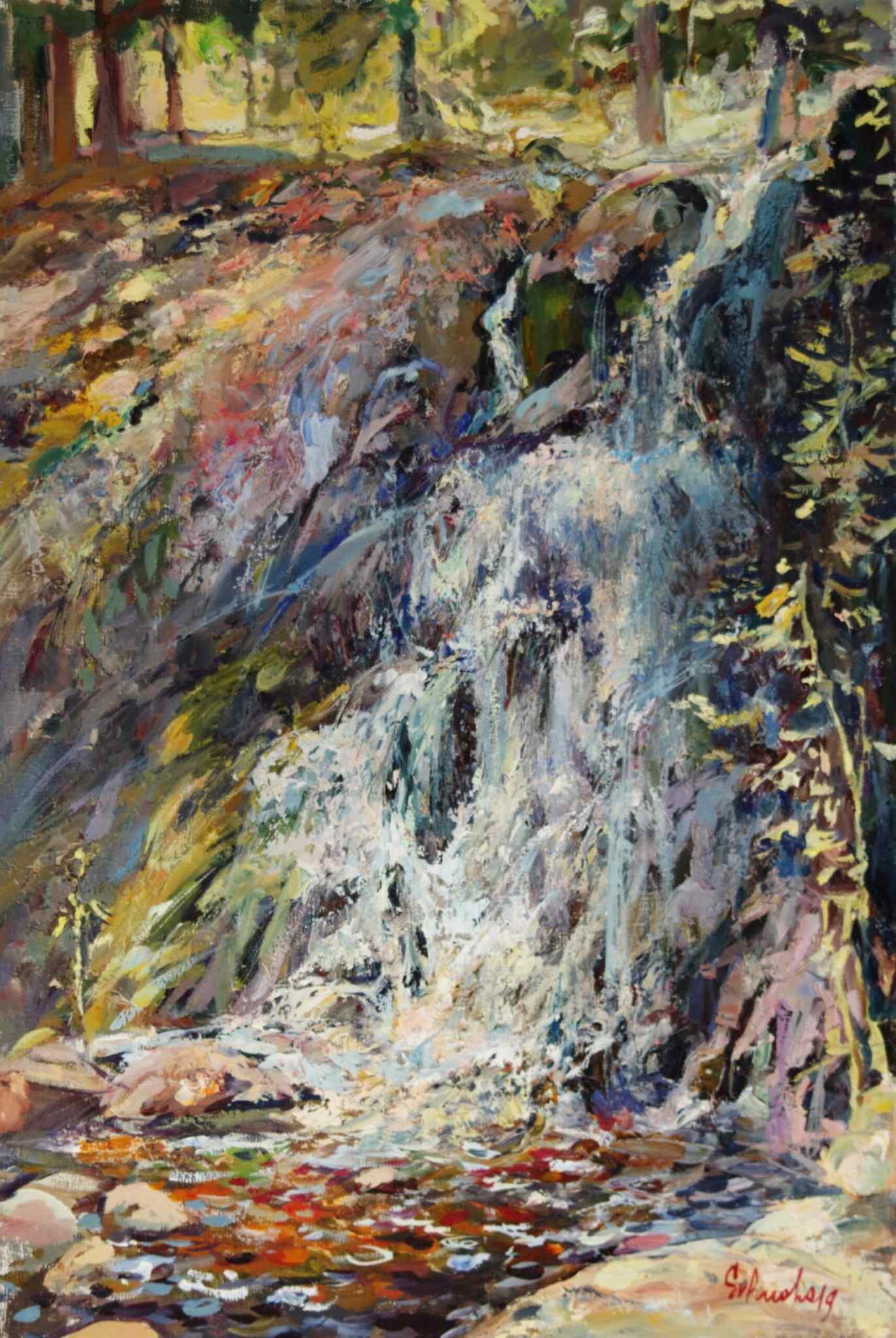 Juvenin koski - uniikki taidemaalaus Svetlana Ruoho