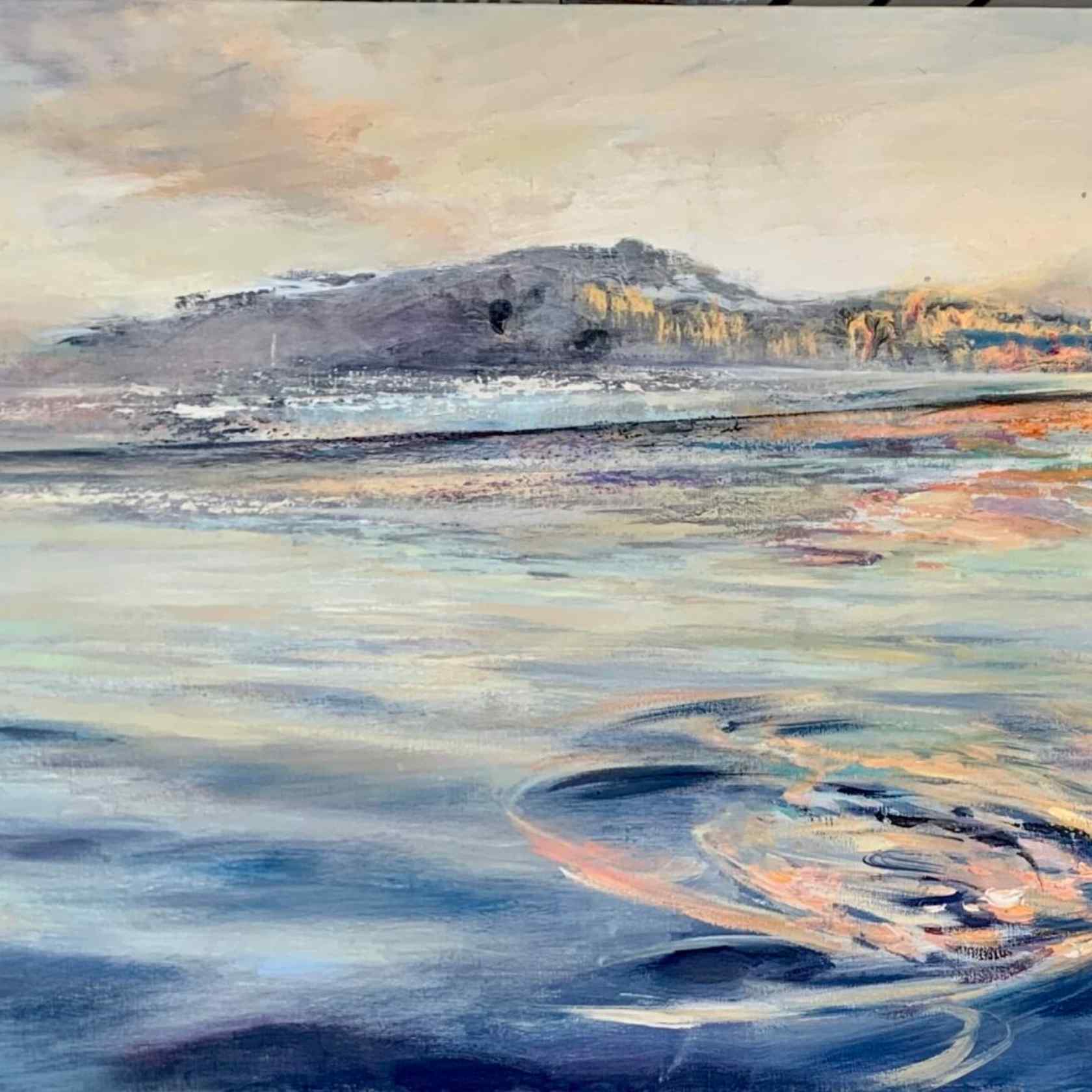 Jälleen yössä valkeassa saaret - uniikki taidemaalaus Svetlana Ruoho