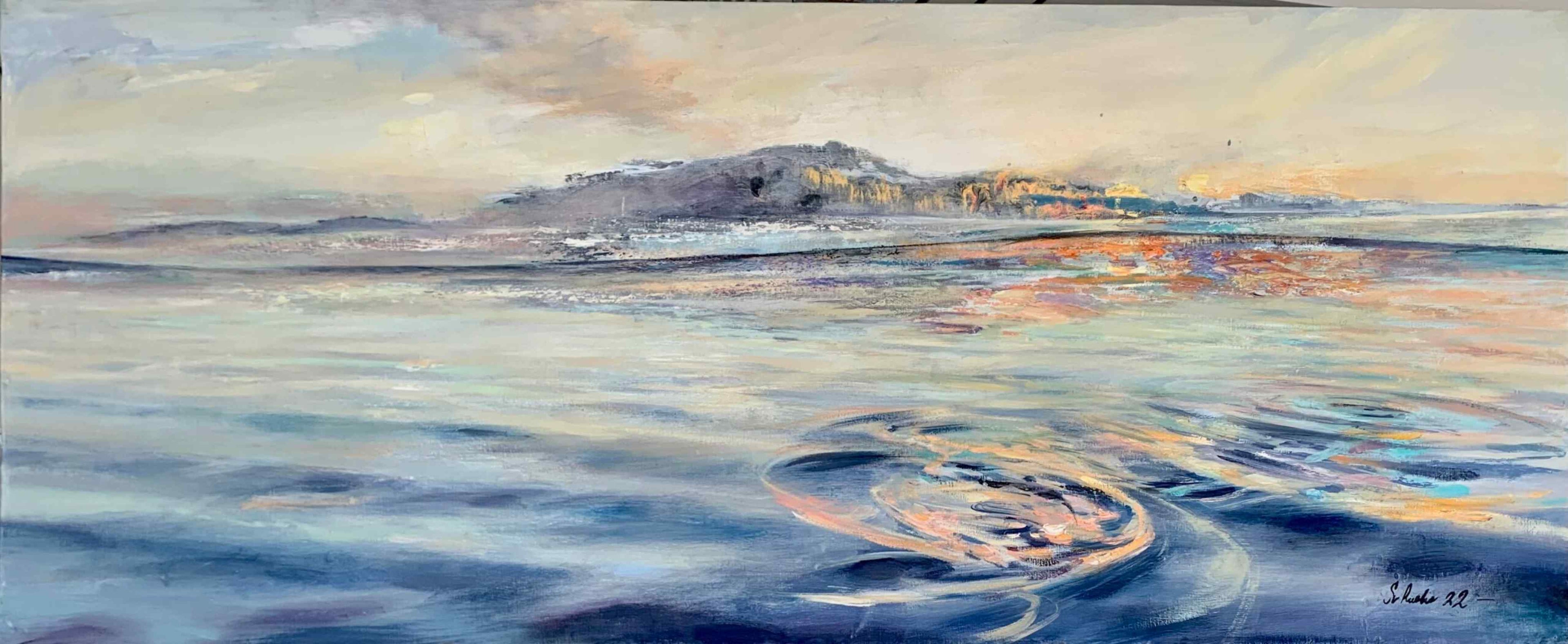 Jälleen yössä valkeassa saaret - uniikki taidemaalaus Svetlana Ruoho