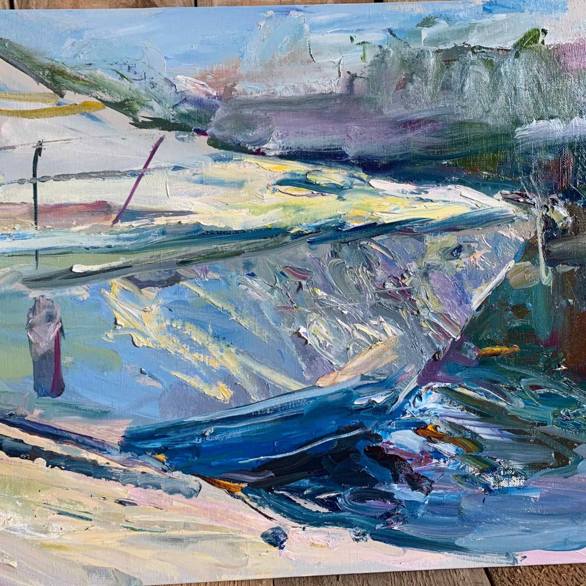 Lähtövalmiina - uniikki taidemaalaus Svetlana Ruoho