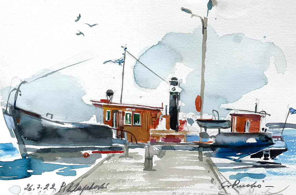 Tilausmaalaukset veneistä. - uniikki taidemaalaus Svetlana Ruoho