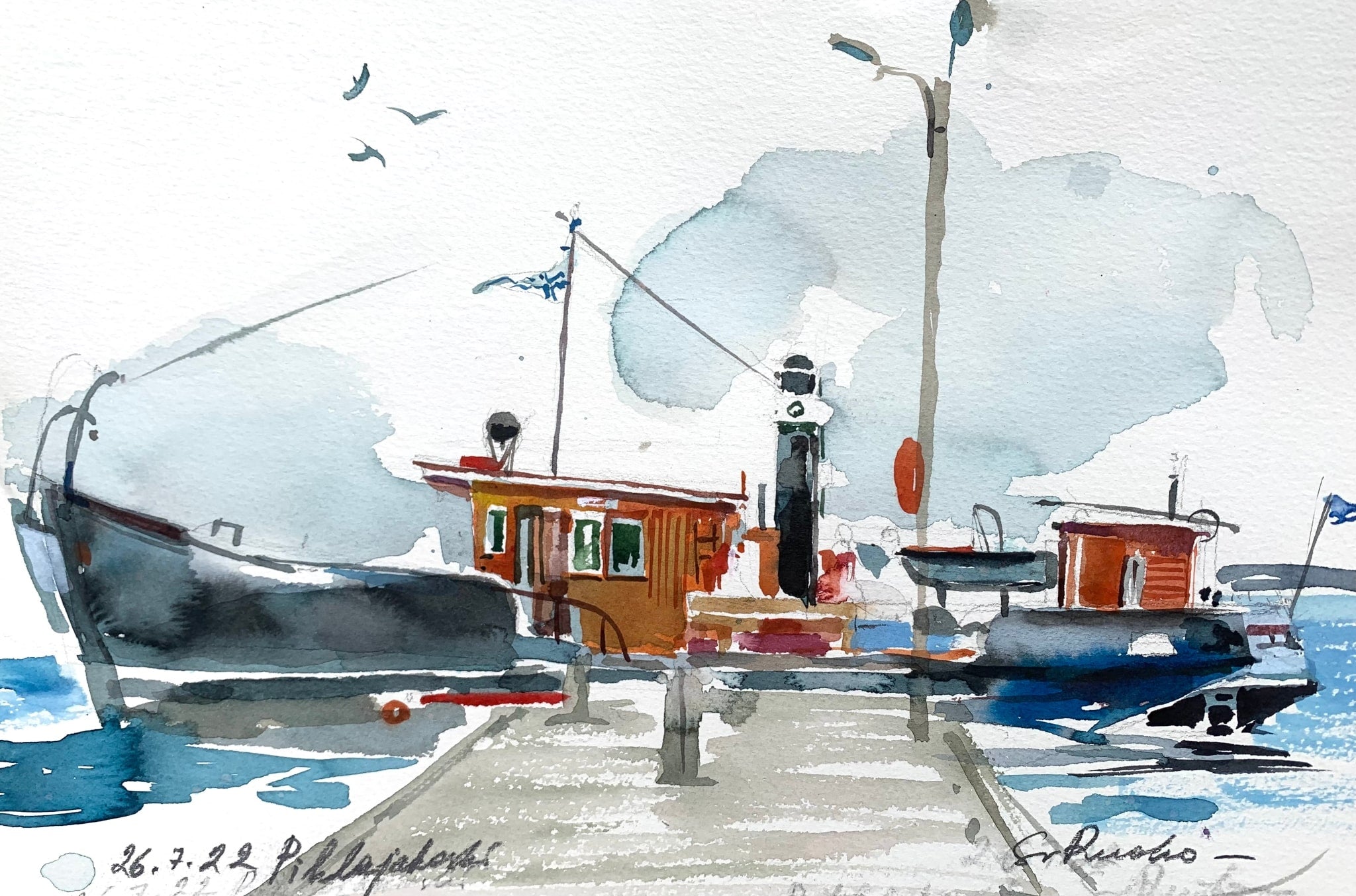 Tilausmaalaukset veneistä. - uniikki taidemaalaus Svetlana Ruoho