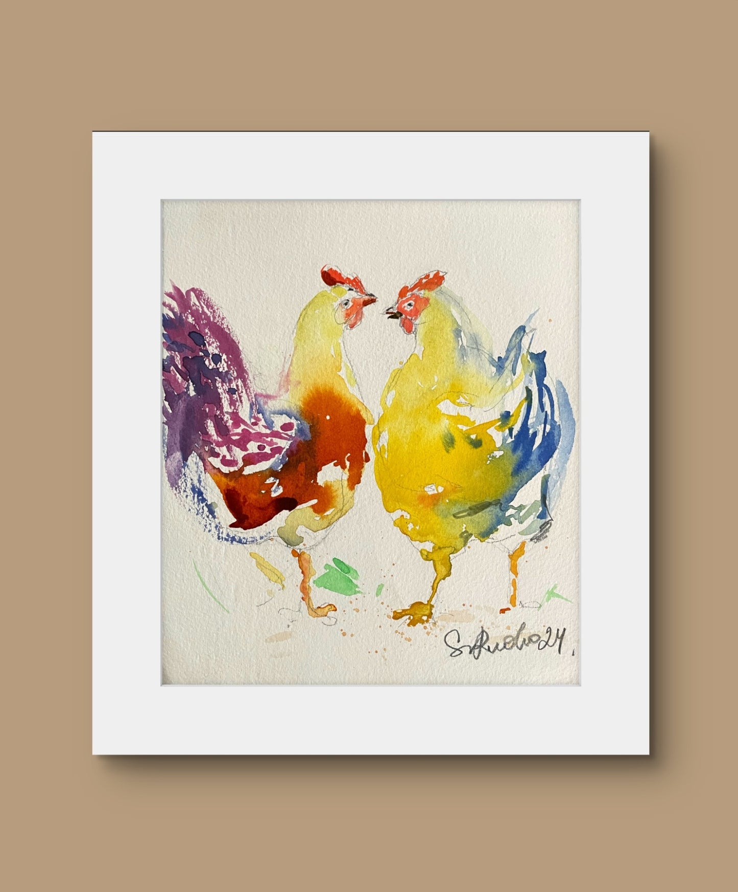 Kumpi on kauniimpi. Kanat. - uniikki taidemaalaus Svetlana Ruoho