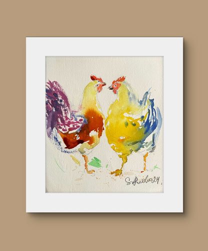 Kumpi on kauniimpi. Kanat. - uniikki taidemaalaus Svetlana Ruoho