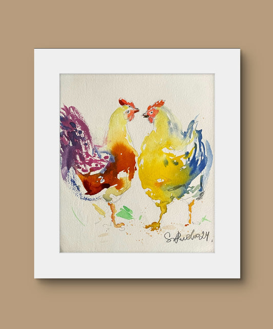 Kumpi on kauniimpi. Kanat. - uniikki taidemaalaus Svetlana Ruoho