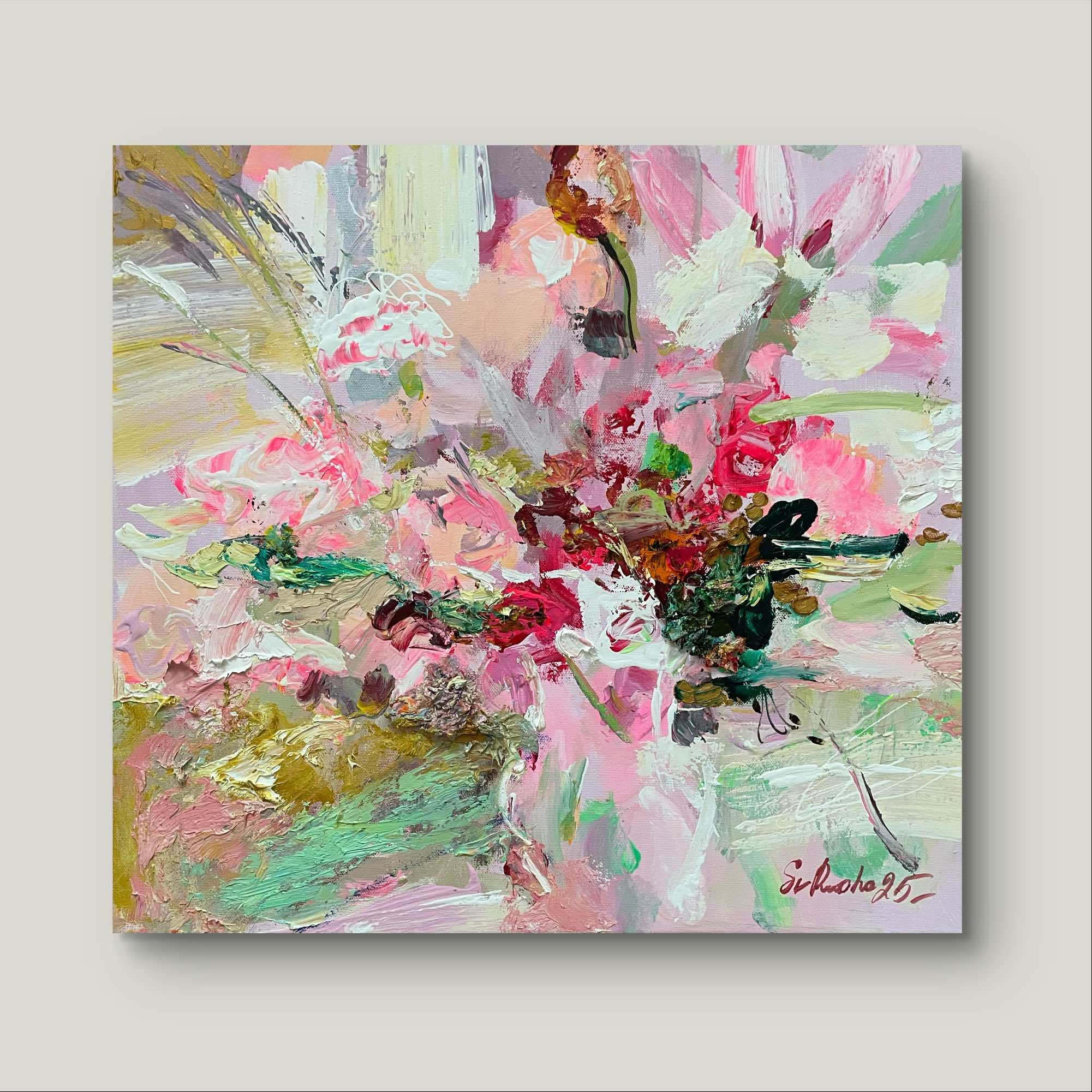 Kesän fiiliksissä - uniikki taidemaalaus Svetlana Ruoho