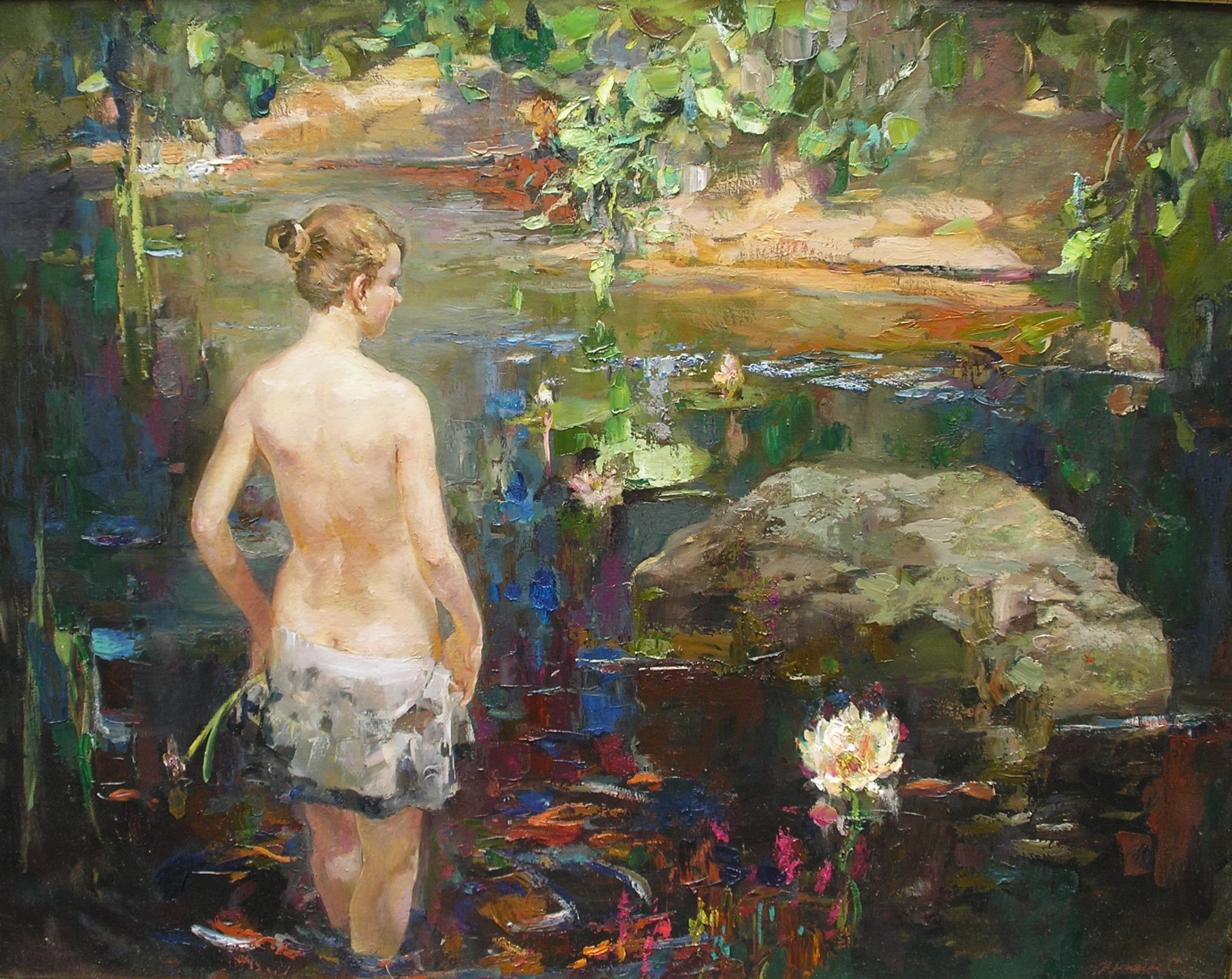 Lampi - uniikki taidemaalaus Svetlana Ruoho