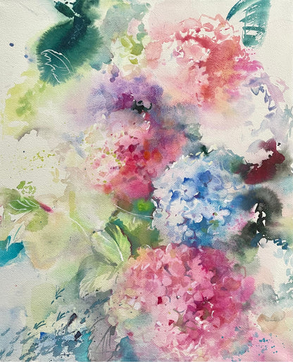 Hortensiat - uniikki taidemaalaus Svetlana Ruoho